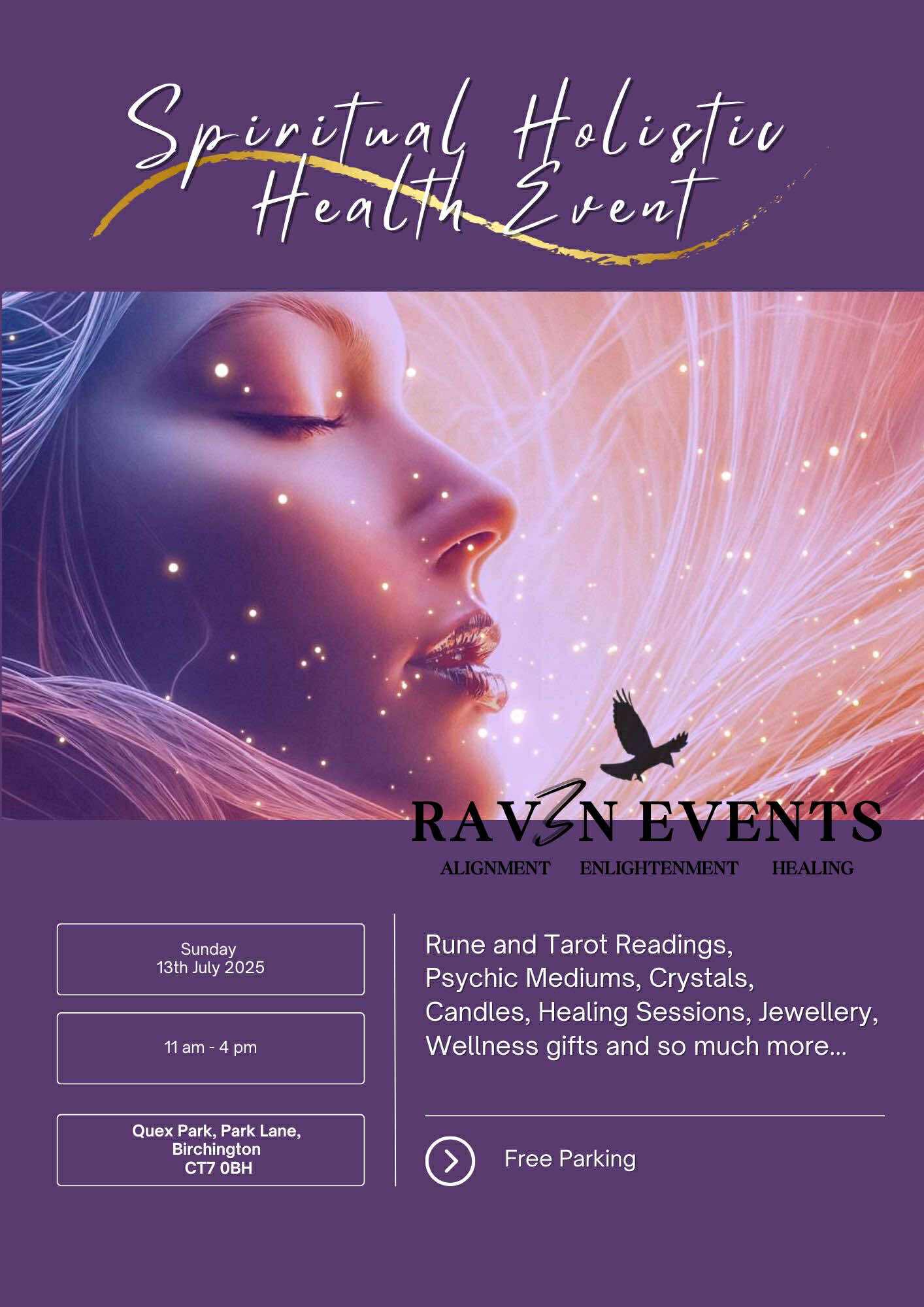 Raven Events poster 13th July